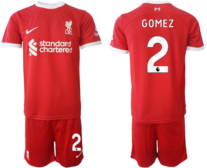 Men 2023-2024 Club Liverpool home red #2 Soccer Jersey